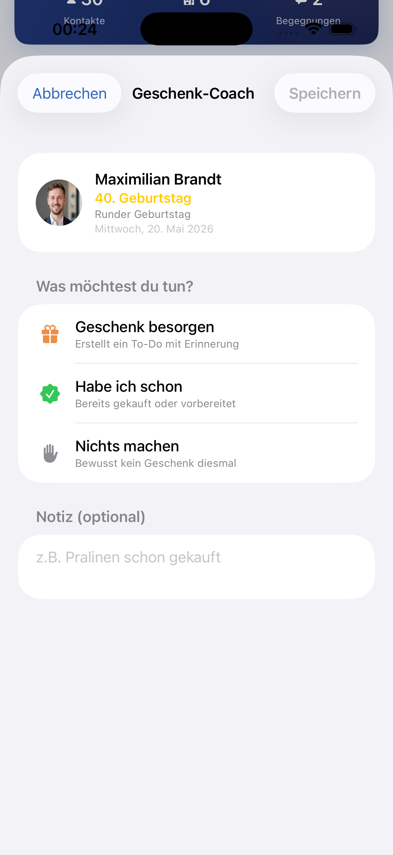 Geschenk-Coach mit Vorschlägen für eine passende Geste